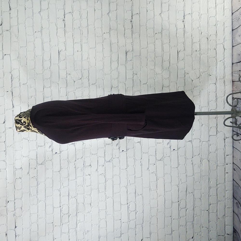 New York & Company Size Medium Black Belted Sweater Dress - Picture 3 of 11